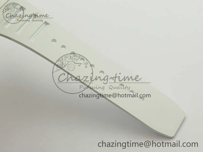 FreshLook RM 51-01 White Ceramic Tiger & Dragon KVF Best Edition on White Rubber Strap MIYOTA 9479