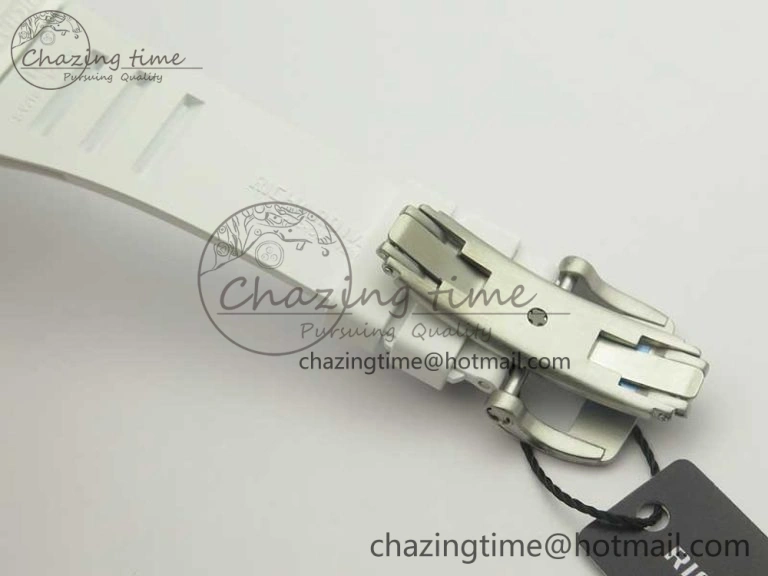 FreshLook RM 51-01 White Ceramic Tiger & Dragon KVF Best Edition on White Rubber Strap MIYOTA 9479