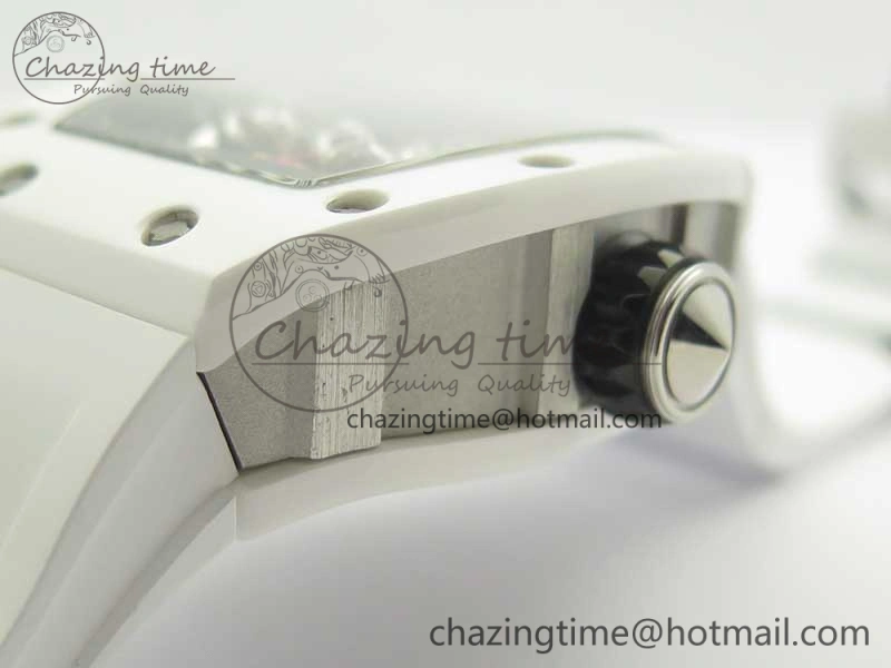 FreshLook RM 51-01 White Ceramic Tiger & Dragon KVF Best Edition on White Rubber Strap MIYOTA 9479