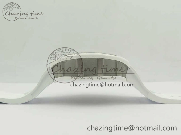 FreshLook RM 51-01 White Ceramic Tiger & Dragon KVF Best Edition on White Rubber Strap MIYOTA 9479