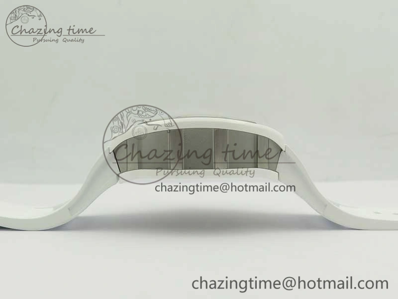 FreshLook RM 51-01 White Ceramic Tiger & Dragon KVF Best Edition on White Rubber Strap MIYOTA 9479