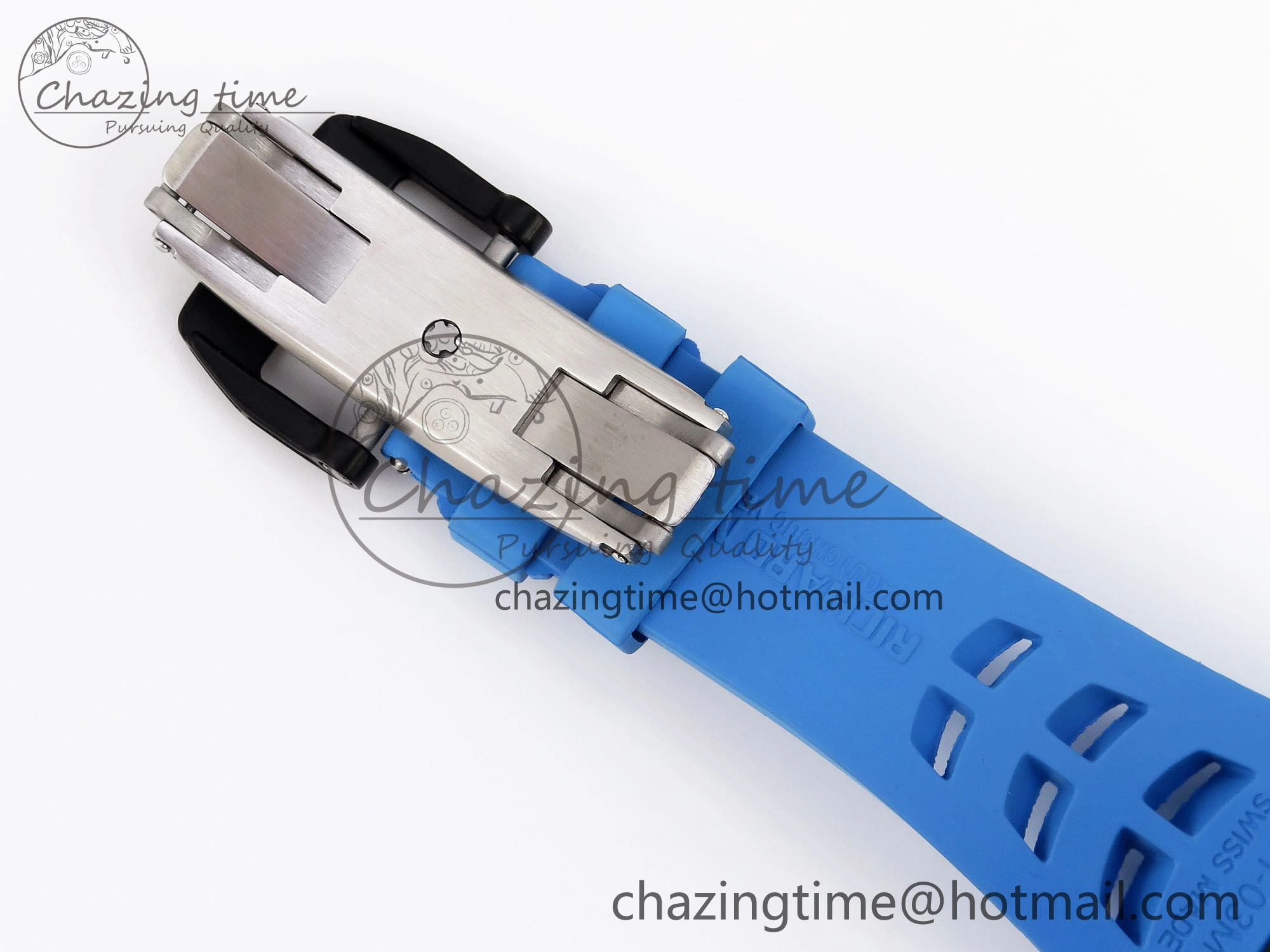 Unisex RM 53-01 Real Tourbillon Pablo Mac Donough 3KF Best Edition on Blue Rubber Strap 9315
