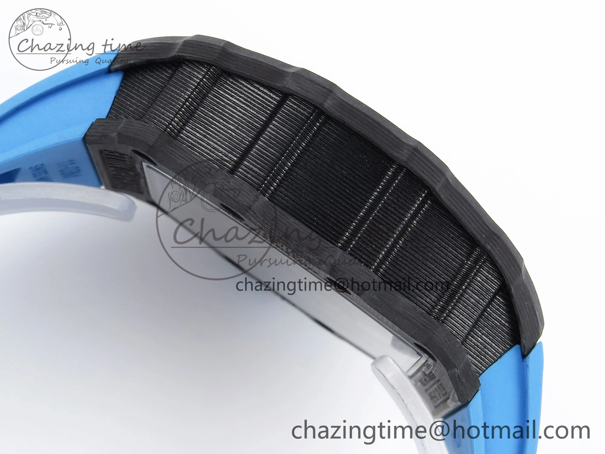 Unisex RM 53-01 Real Tourbillon Pablo Mac Donough 3KF Best Edition on Blue Rubber Strap 9315