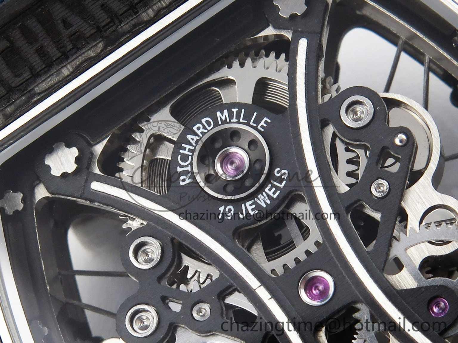 Unisex RM 53-01 Real Tourbillon Pablo Mac Donough 3KF Best Edition on Blue Rubber Strap 9315