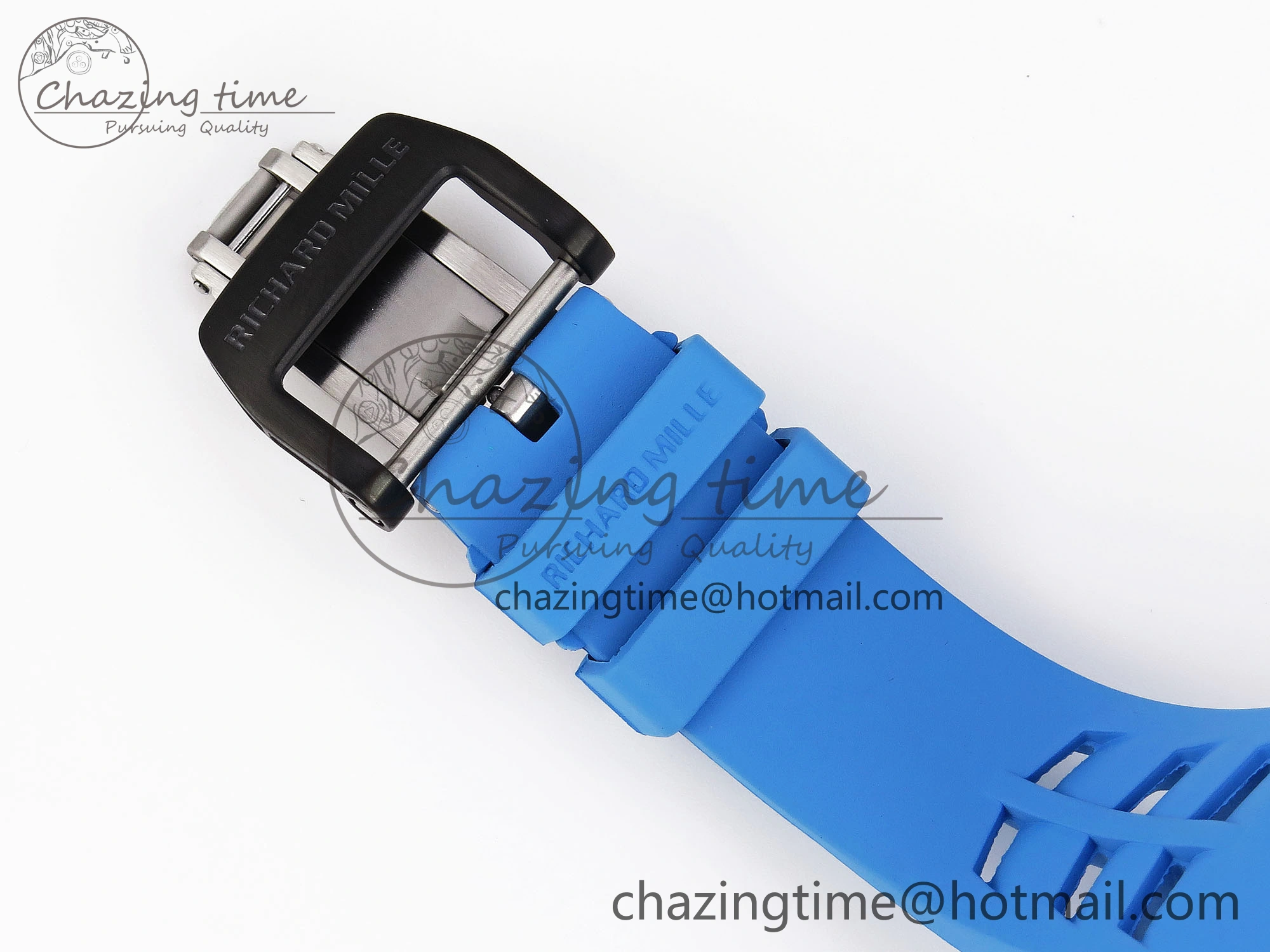 Unisex RM 53-01 Real Tourbillon Pablo Mac Donough 3KF Best Edition on Blue Rubber Strap 9315