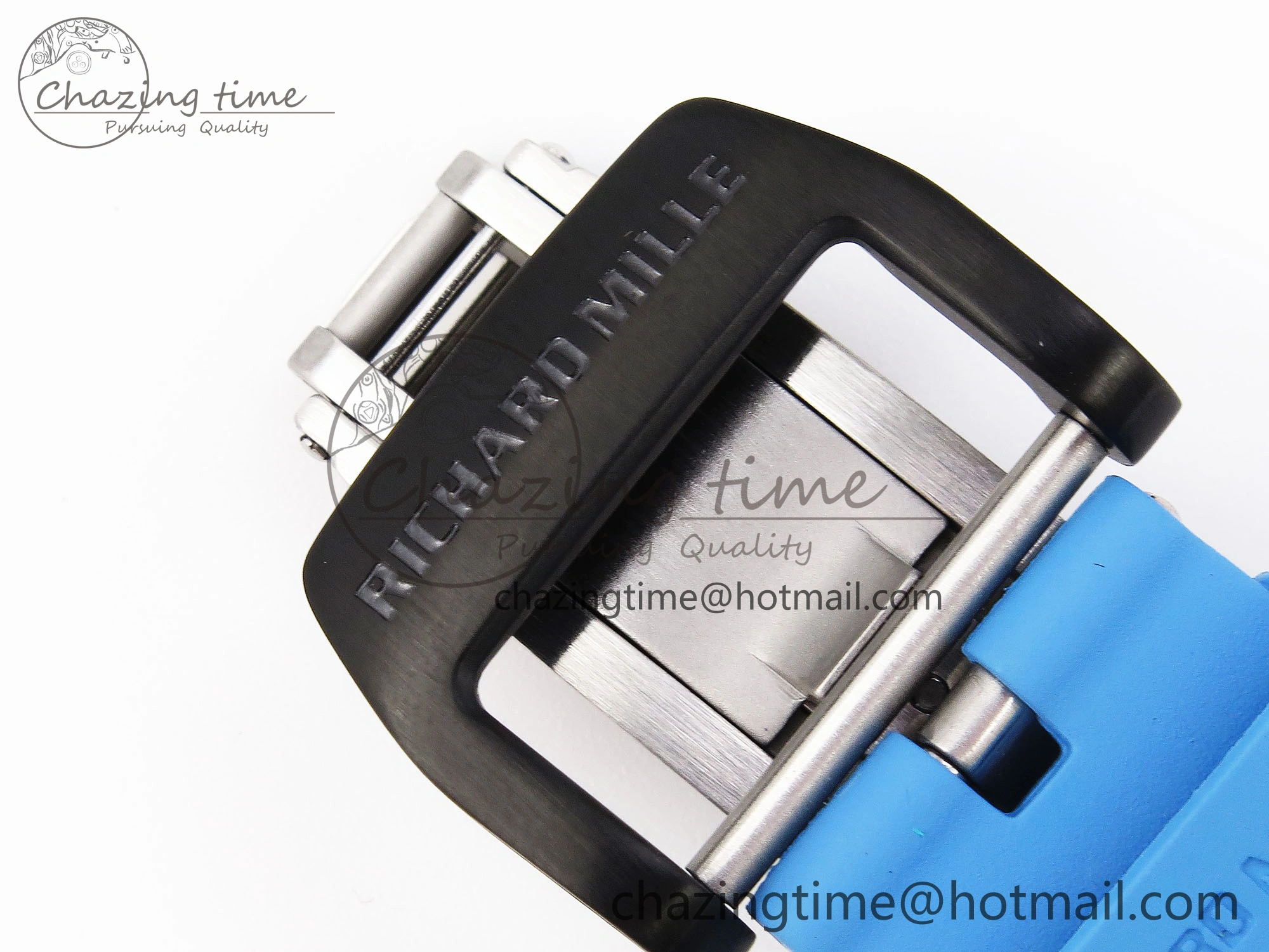 Unisex RM 53-01 Real Tourbillon Pablo Mac Donough 3KF Best Edition on Blue Rubber Strap 9315