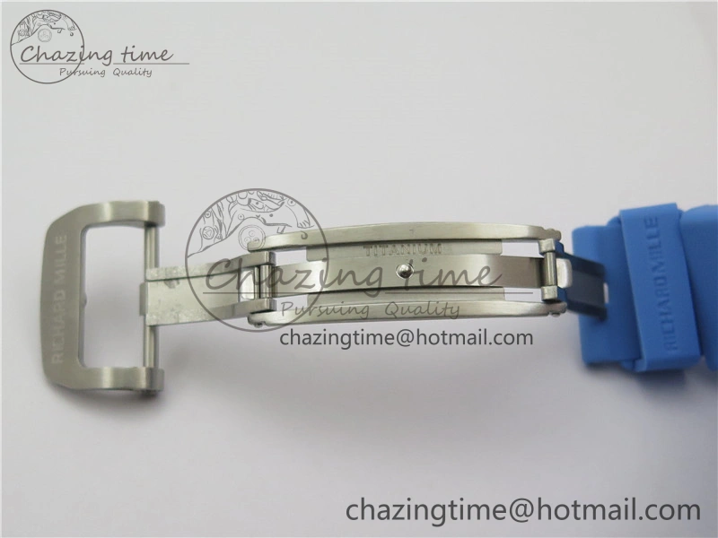 RM 53-01 Transparent Case Real Tourbillon Pablo Mac Donough JBF Best Edition on Blue Rubber Strap V Unisex 9390