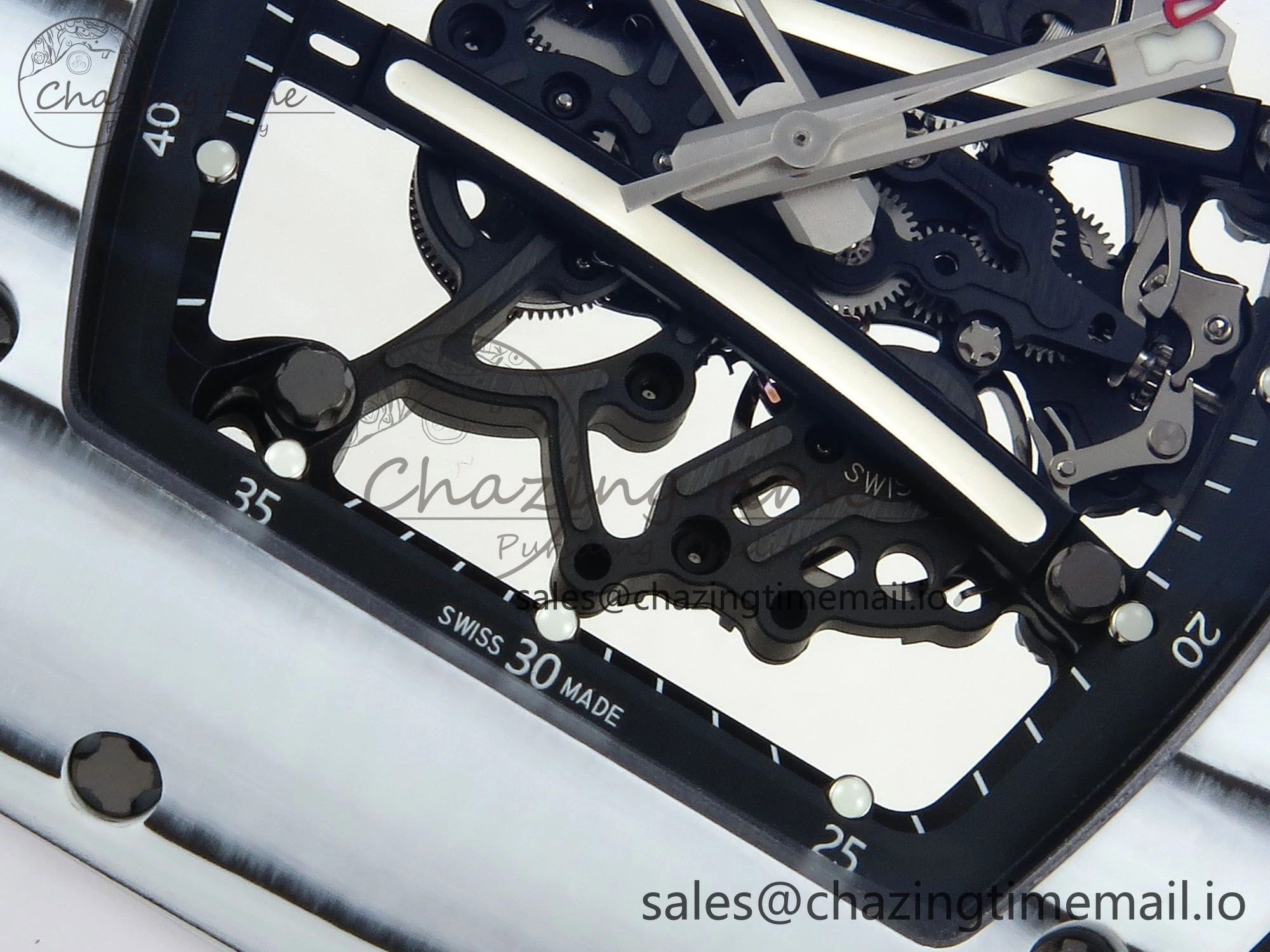 Soft RM 61-01 Yohan Blake NTPT ZF 1:1 Best Edition on White Rubber Strap RMUL2 Super Clone 9199