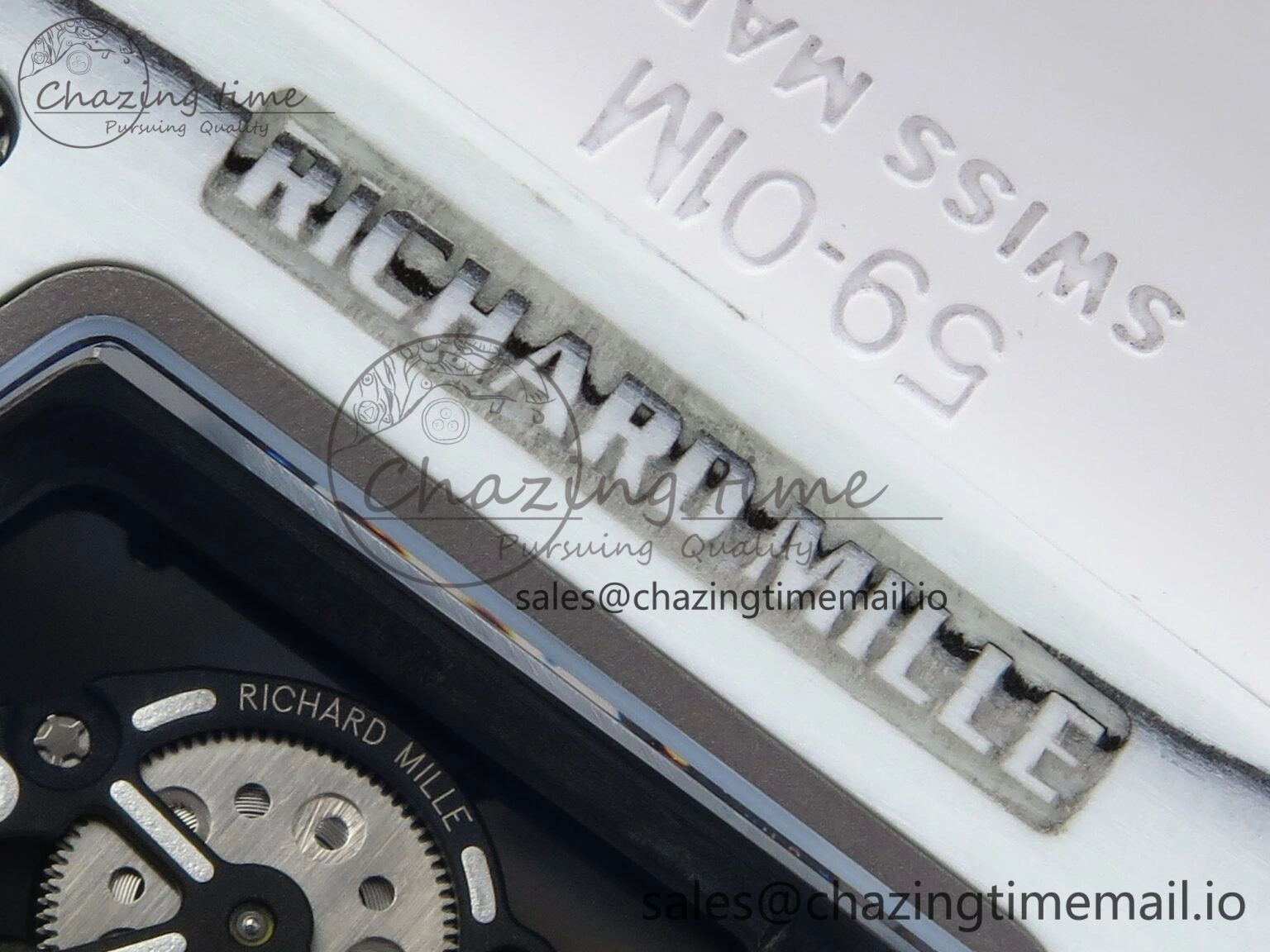 Soft RM 61-01 Yohan Blake NTPT ZF 1:1 Best Edition on White Rubber Strap RMUL2 Super Clone 9199
