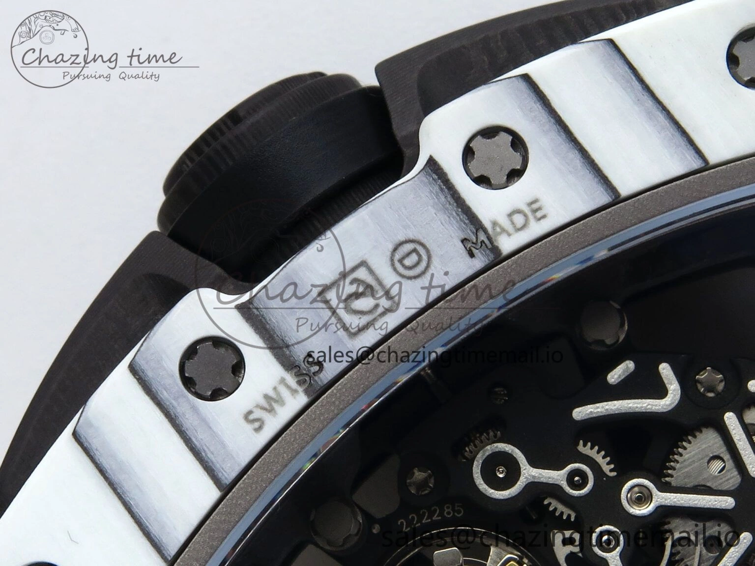 Soft RM 61-01 Yohan Blake NTPT ZF 1:1 Best Edition on White Rubber Strap RMUL2 Super Clone 9199