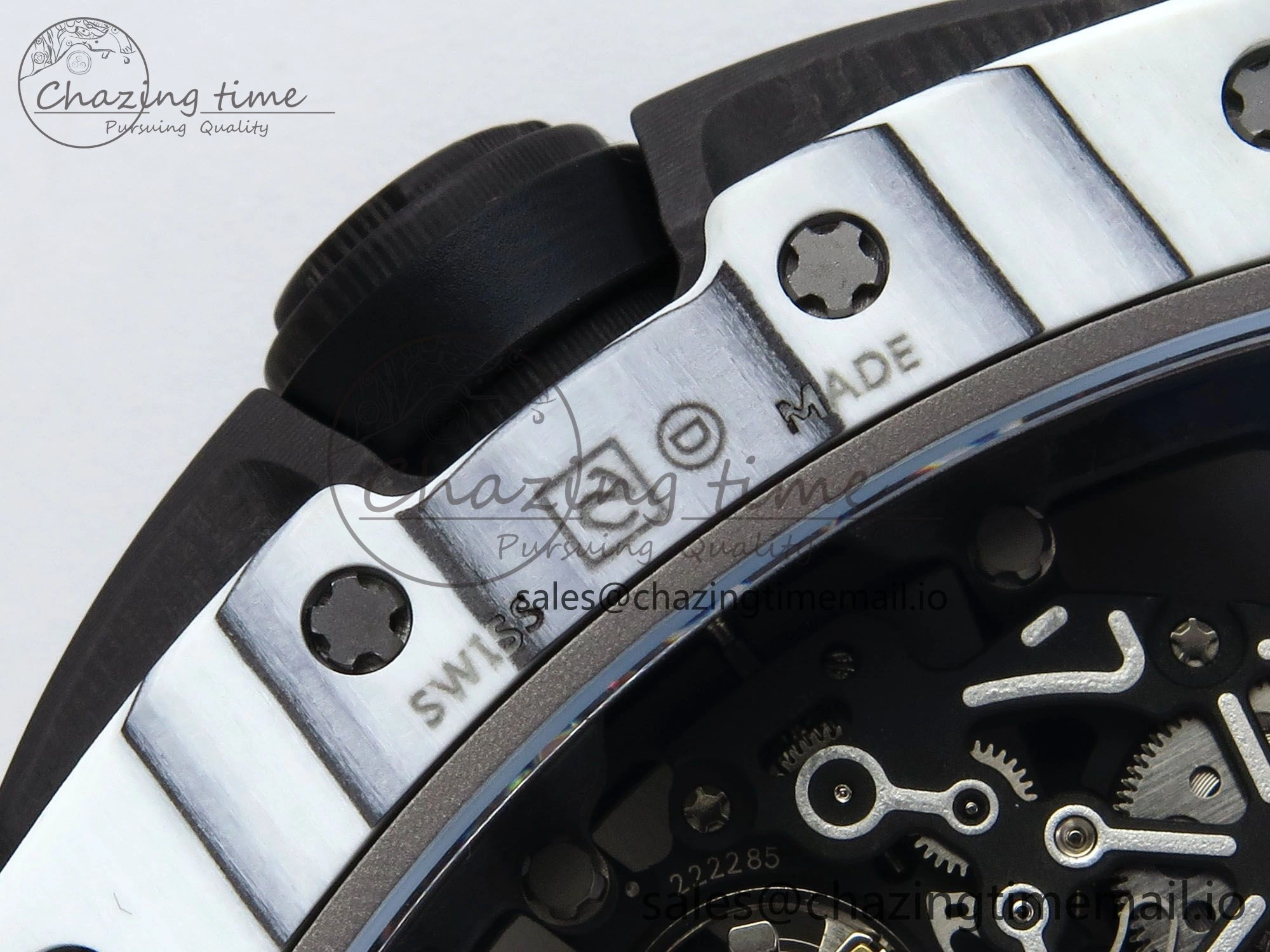 Soft RM 61-01 Yohan Blake NTPT ZF 1:1 Best Edition on White Rubber Strap RMUL2 Super Clone 9199
