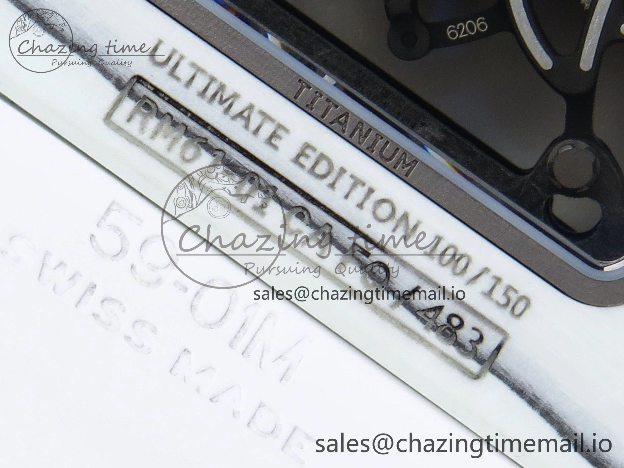 Soft RM 61-01 Yohan Blake NTPT ZF 1:1 Best Edition on White Rubber Strap RMUL2 Super Clone 9199