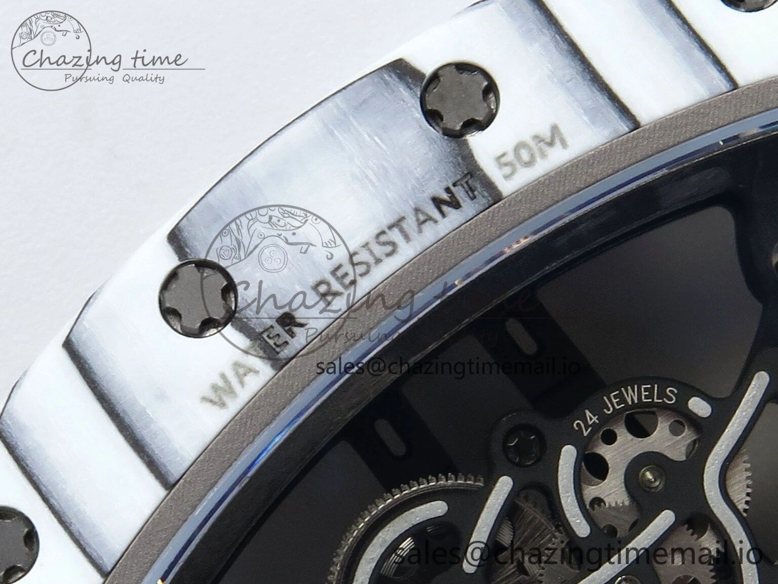 Soft RM 61-01 Yohan Blake NTPT ZF 1:1 Best Edition on White Rubber Strap RMUL2 Super Clone 9199