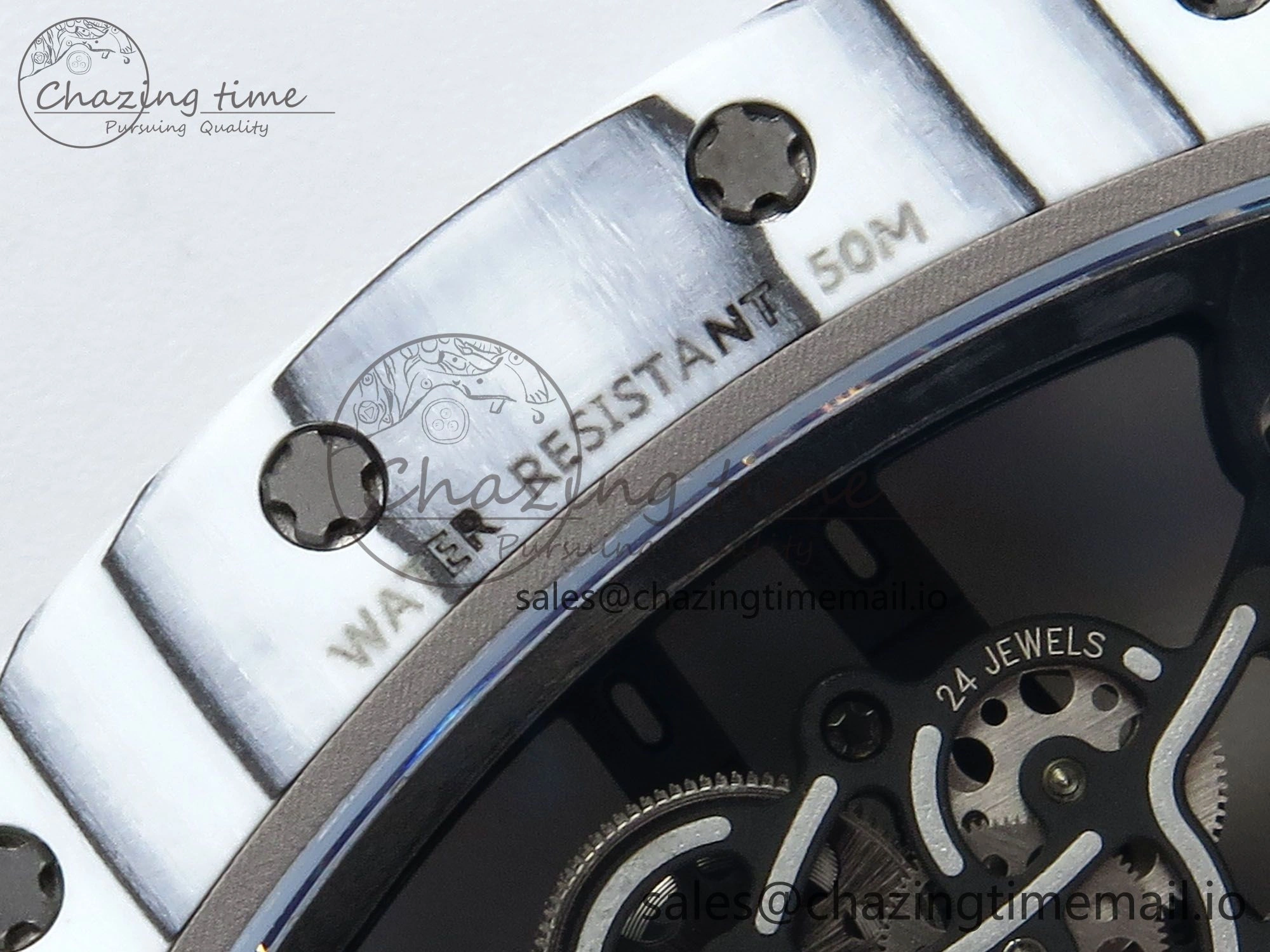 Soft RM 61-01 Yohan Blake NTPT ZF 1:1 Best Edition on White Rubber Strap RMUL2 Super Clone 9199