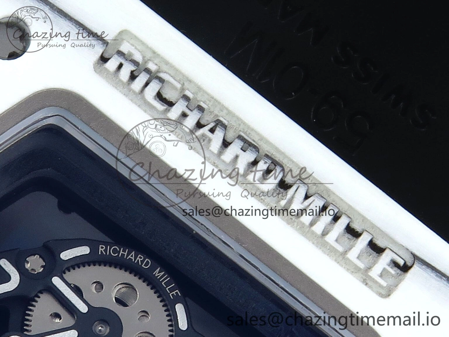 RM 61-01 Yohan Blake White NTPT ZF 1:1 Best Edition on Black Rubber Strap RMUL2 Super Clone Breathable 9207