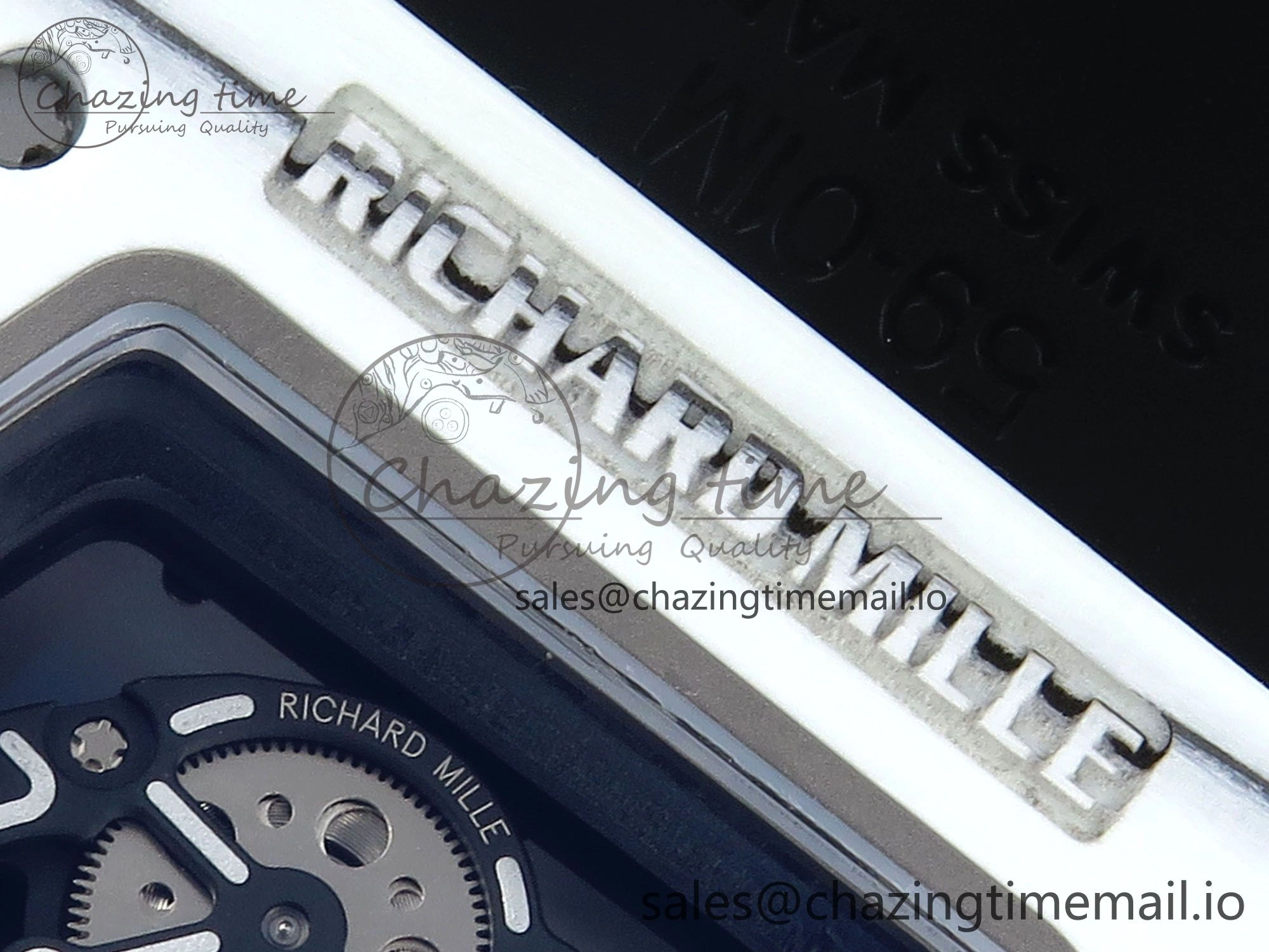 RM 61-01 Yohan Blake White NTPT ZF 1:1 Best Edition on Black Rubber Strap RMUL2 Super Clone Breathable 9207