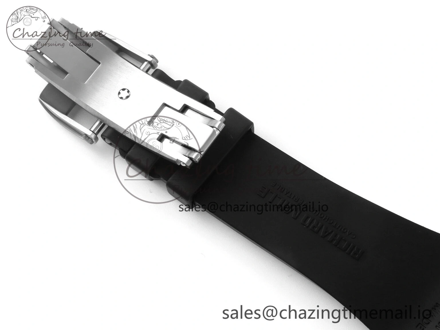 RM 61-01 Yohan Blake White NTPT ZF 1:1 Best Edition on Black Rubber Strap RMUL2 Super Clone Breathable 9207