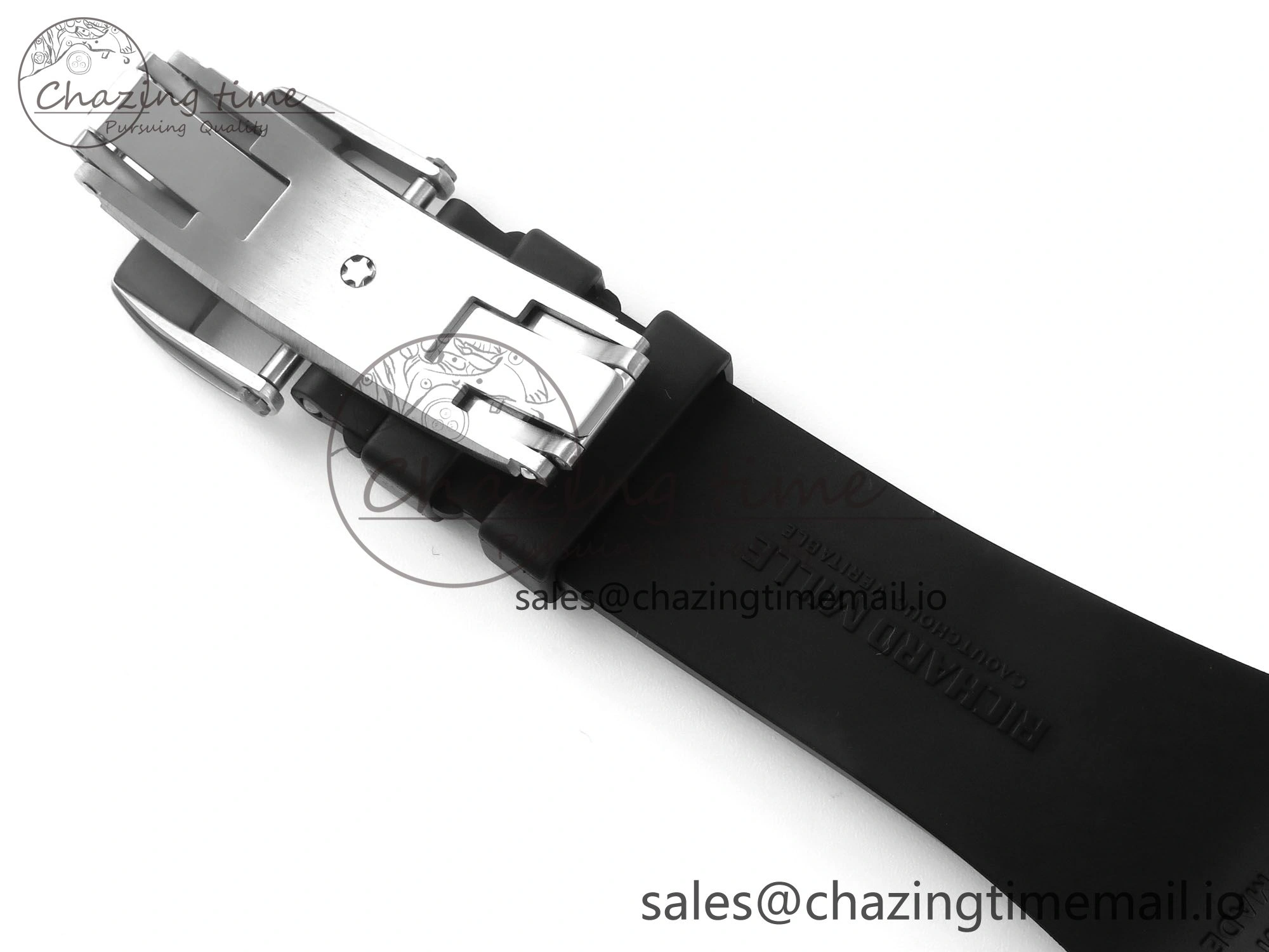 RM 61-01 Yohan Blake White NTPT ZF 1:1 Best Edition on Black Rubber Strap RMUL2 Super Clone Breathable 9207