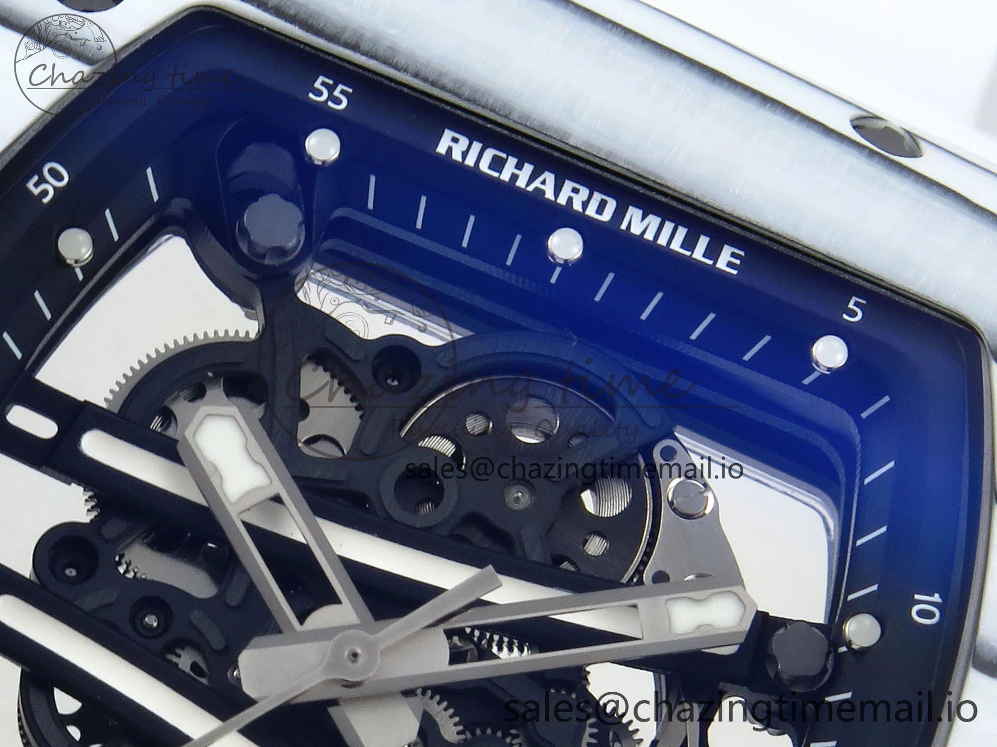 RM 61-01 Yohan White NTPT ZF 1:1 Best Edition on White Rubber Strap RMUL2 Super Clone FreshLook 9198