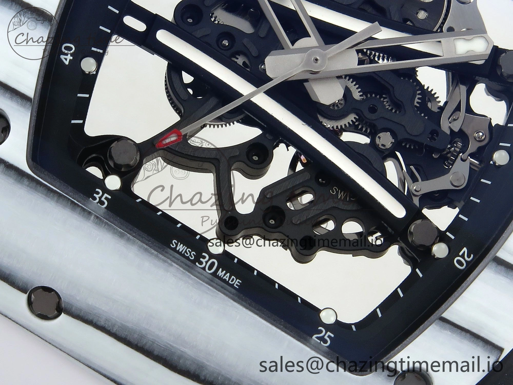 RM 61-01 Yohan White NTPT ZF 1:1 Best Edition on White Rubber Strap RMUL2 Super Clone FreshLook 9198