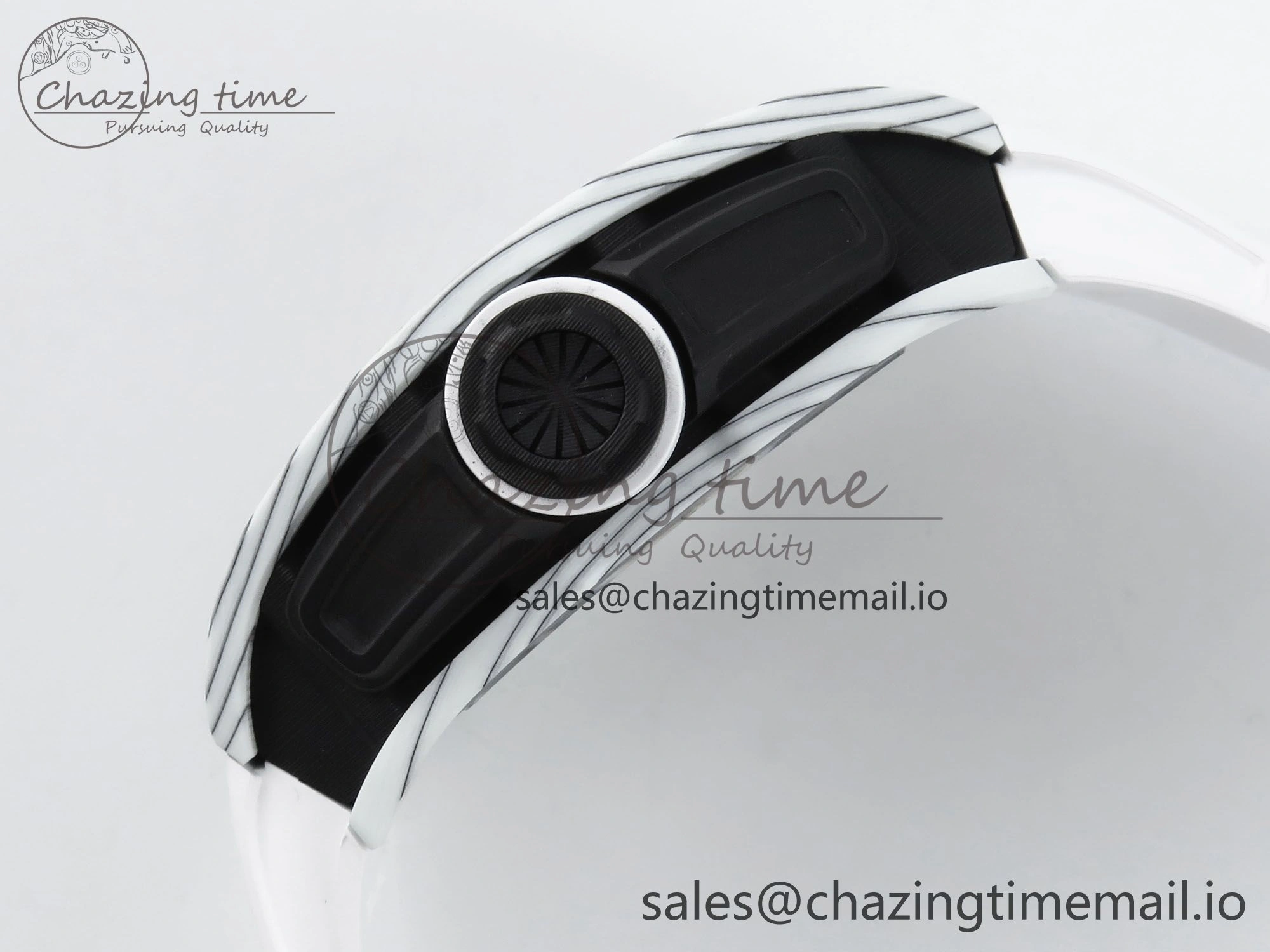 RM 61-01 Yohan White NTPT ZF 1:1 Best Edition on White Rubber Strap RMUL2 Super Clone FreshLook 9198