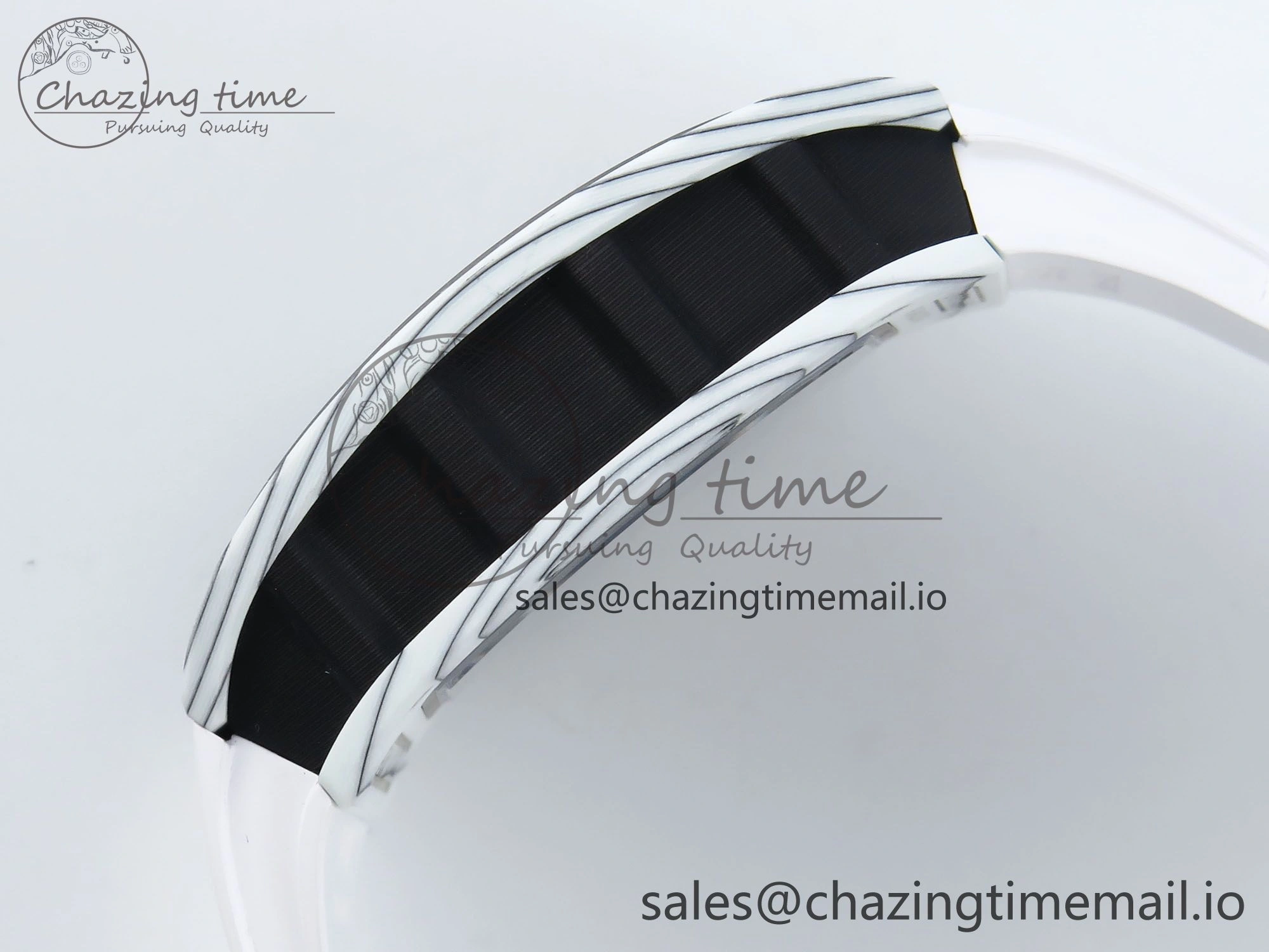 RM 61-01 Yohan White NTPT ZF 1:1 Best Edition on White Rubber Strap RMUL2 Super Clone FreshLook 9198