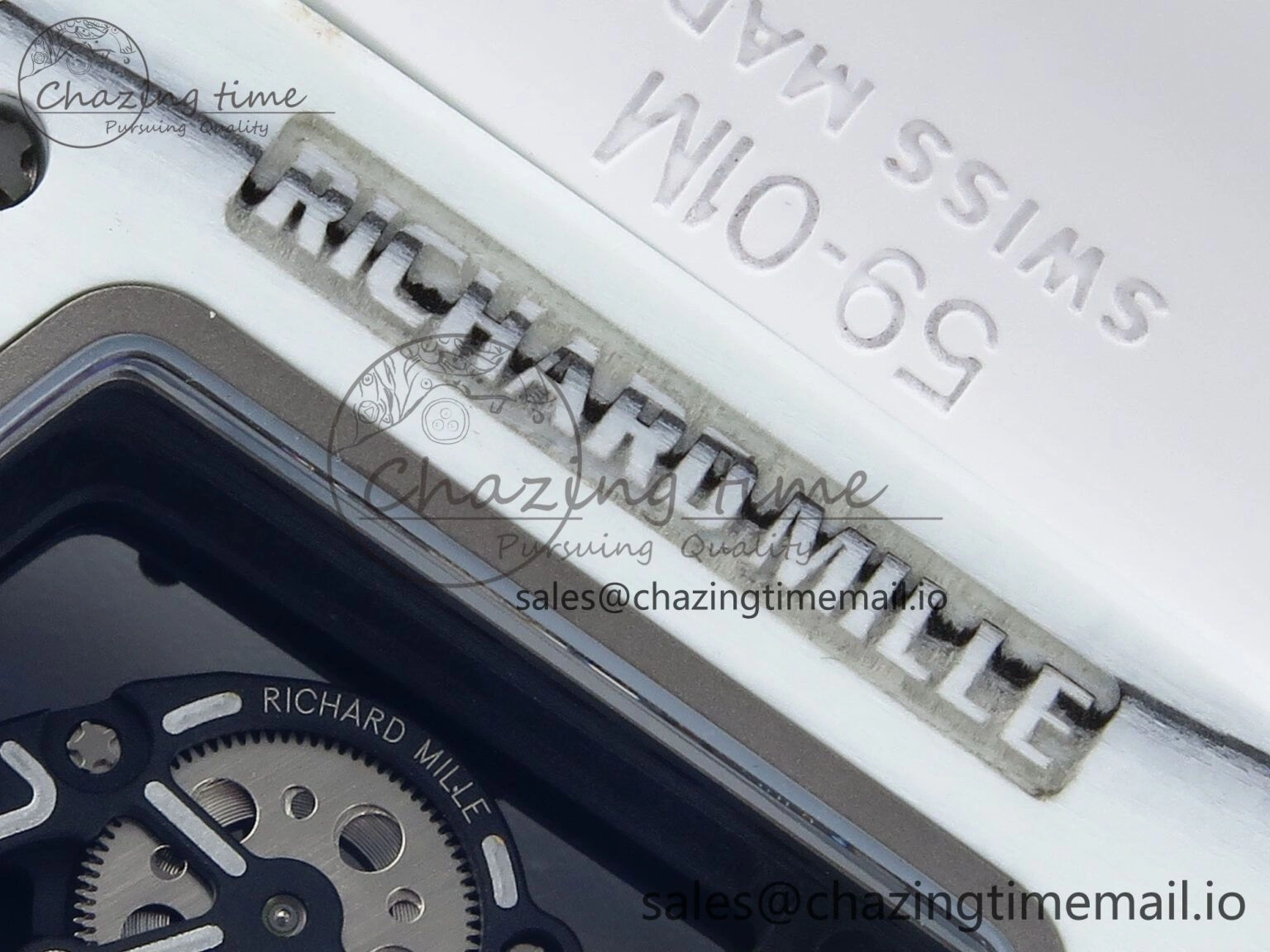 RM 61-01 Yohan White NTPT ZF 1:1 Best Edition on White Rubber Strap RMUL2 Super Clone FreshLook 9198