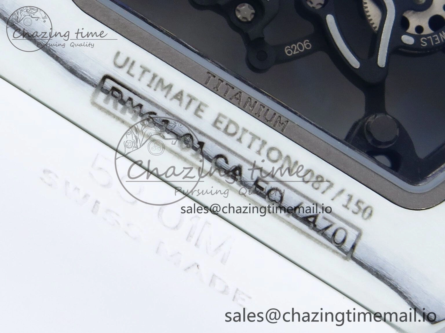 RM 61-01 Yohan White NTPT ZF 1:1 Best Edition on White Rubber Strap RMUL2 Super Clone FreshLook 9198