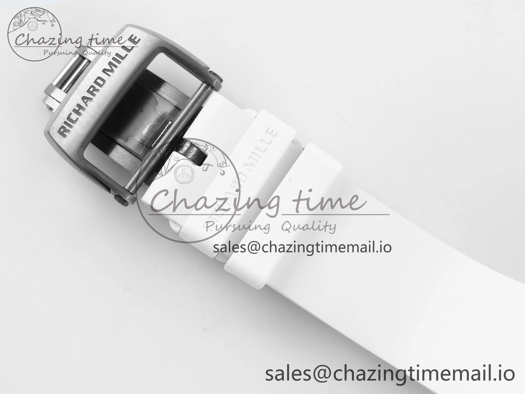 RM 61-01 Yohan White NTPT ZF 1:1 Best Edition on White Rubber Strap RMUL2 Super Clone FreshLook 9198