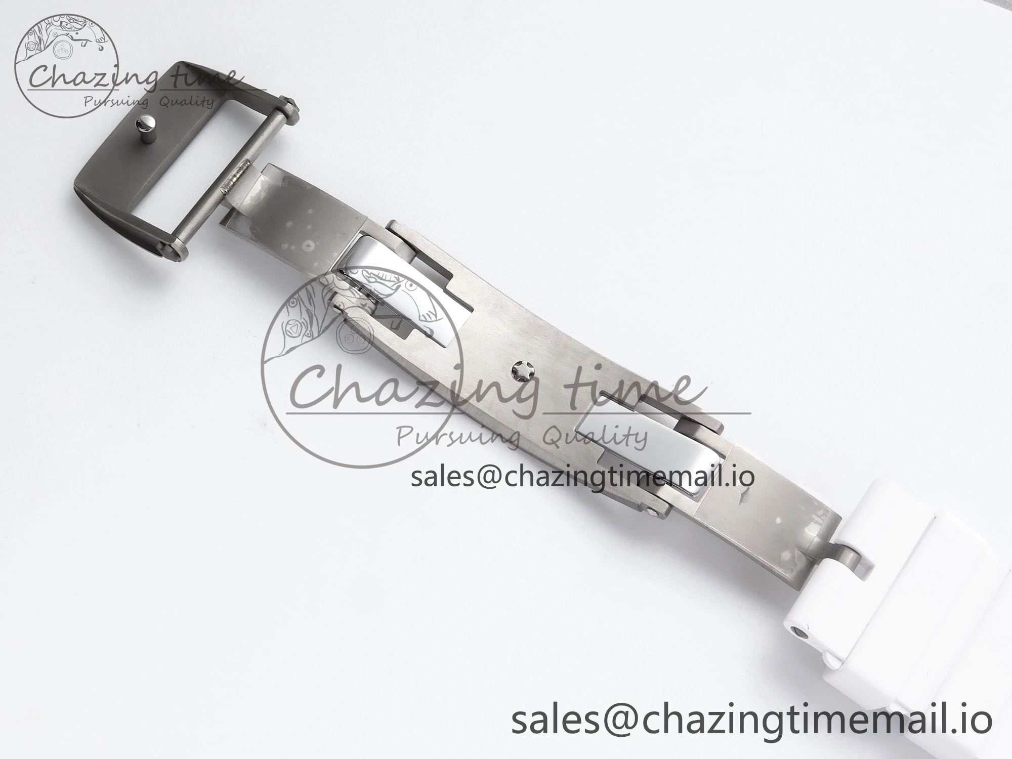 RM 61-01 Yohan White NTPT ZF 1:1 Best Edition on White Rubber Strap RMUL2 Super Clone FreshLook 9198