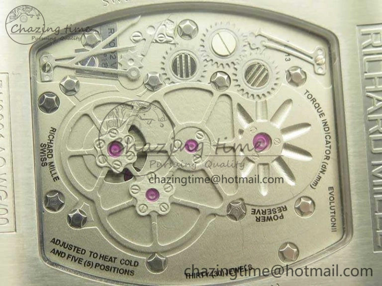 RM001 SS Real PR JBF SS Bezel Skeleton Dial On Rubber Strap Asian Tourbillon SmartChoice 9491