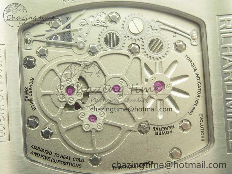 RM001 SS Real PR JBF SS Bezel Skeleton Dial On Rubber Strap Asian Tourbillon SmartChoice 9491