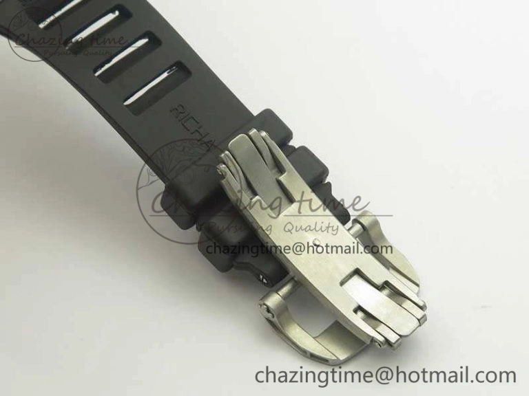 RM001 SS Real PR JBF SS Bezel Skeleton Dial On Rubber Strap Asian Tourbillon SmartChoice 9491