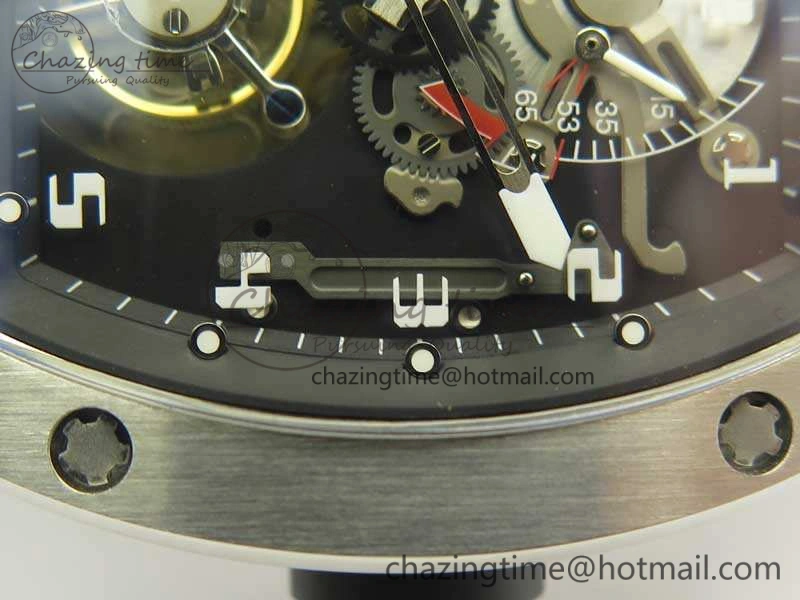 RM001 SS Real PR JBF SS Bezel Skeleton Dial On Rubber Strap Asian Tourbillon SmartChoice 9491