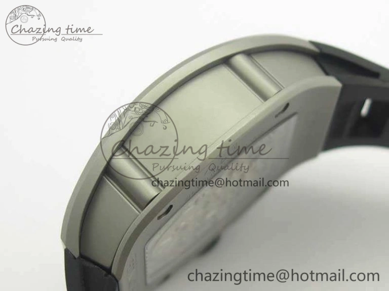 RM001 Satin-Polished Steel Real PR JBF Skeleton Dial On Rubber Strap Asian Tourbillon Bright 9490