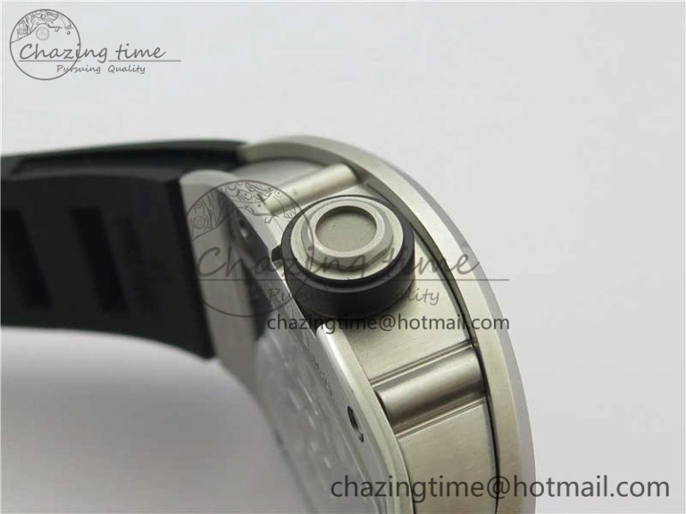 RM001 Tourbillon Brushed SS JBF Best Edition Black Dial on Rubber Strap Chic 9448