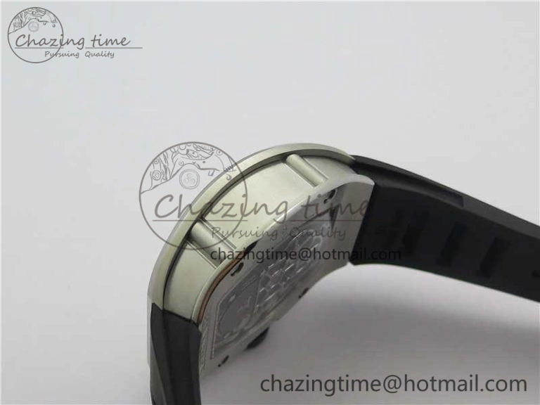 RM001 Tourbillon Brushed SS JBF Best Edition Black Dial on Rubber Strap Chic 9448