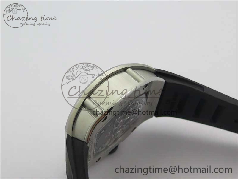 RM001 Tourbillon Brushed SS JBF Best Edition Black Dial on Rubber Strap Chic 9448