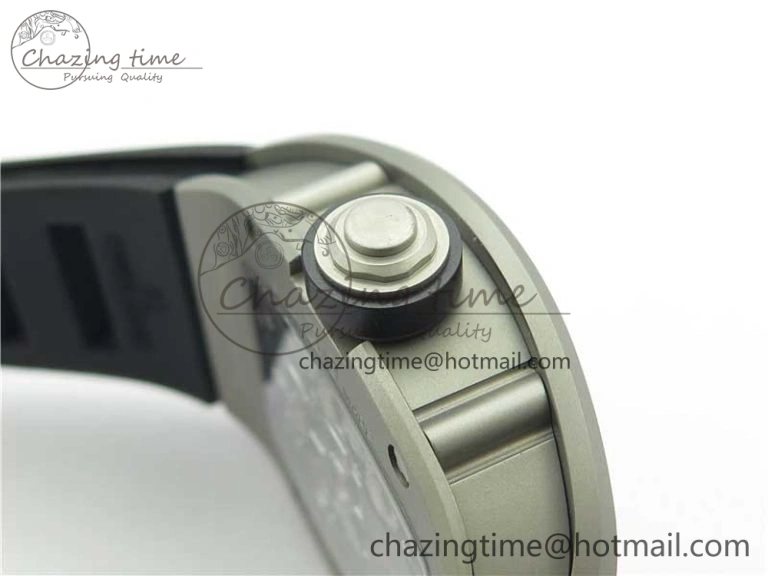 RM001 Tourbillon Sandblasted SS JBF Best Edition Black Dial on Rubber Strap SunProtective 9447