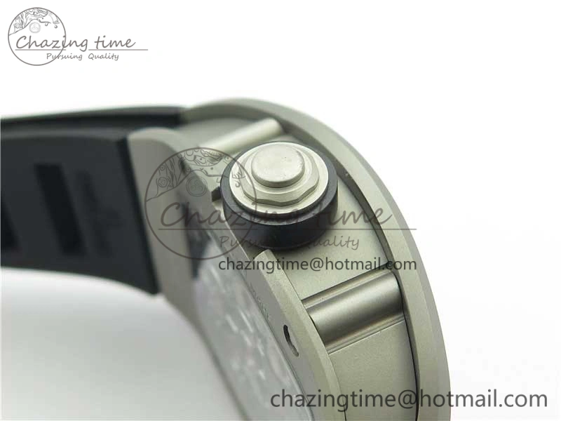 RM001 Tourbillon Sandblasted SS JBF Best Edition Black Dial on Rubber Strap SunProtective 9447