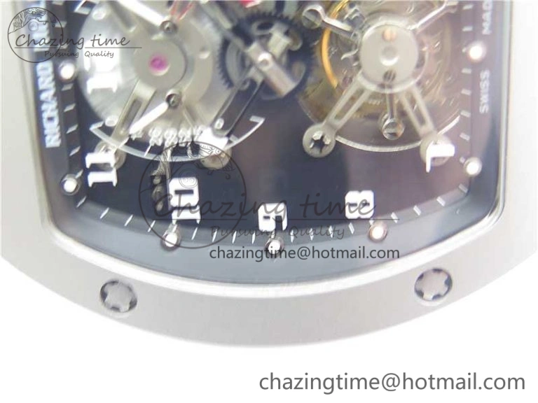 RM001 Tourbillon Sandblasted SS JBF Best Edition Black Dial on Rubber Strap SunProtective 9447