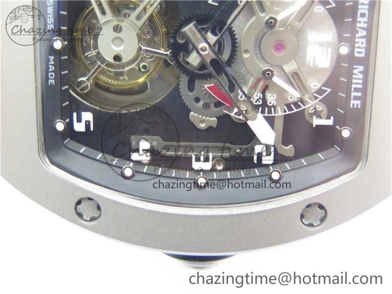 RM001 Tourbillon Sandblasted SS JBF Best Edition Black Dial on Rubber Strap SunProtective 9447
