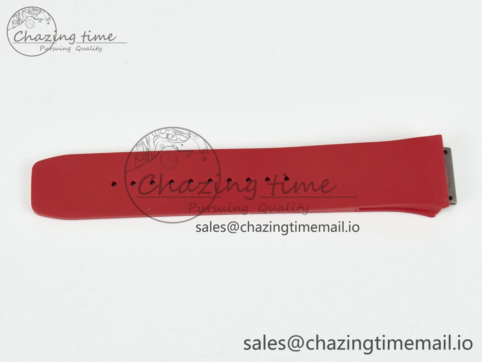 Sophisticated RM007 1:1 Best Edition Red Rubber Strap (Fits the Gen size) 4075