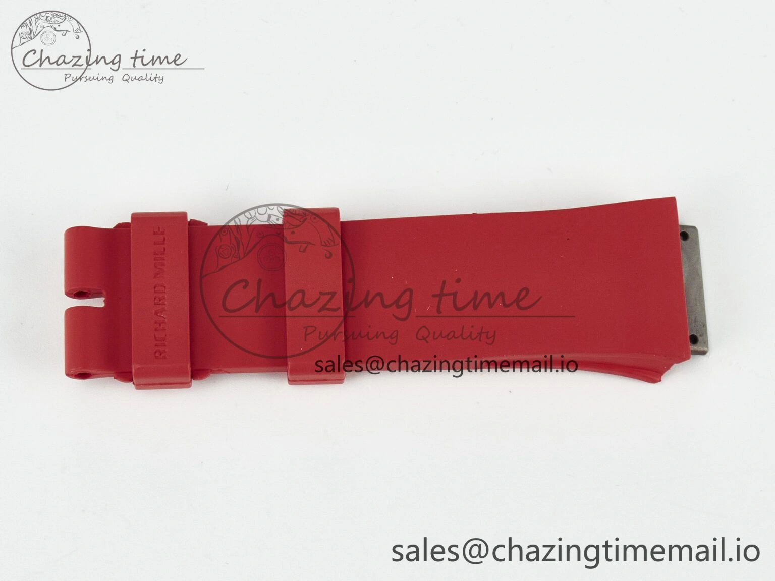 Sophisticated RM007 1:1 Best Edition Red Rubber Strap (Fits the Gen size) 4075