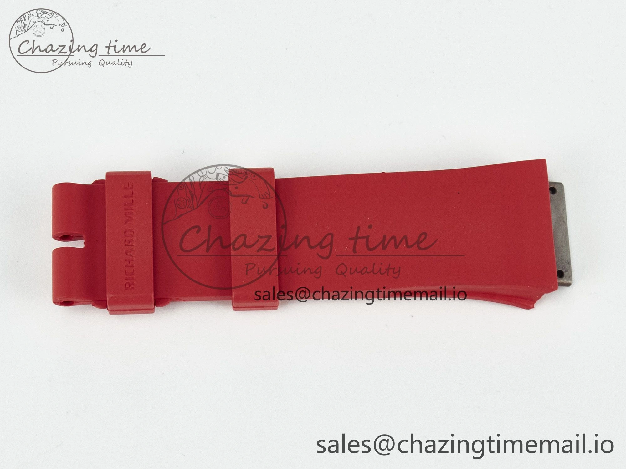 Sophisticated RM007 1:1 Best Edition Red Rubber Strap (Fits the Gen size) 4075