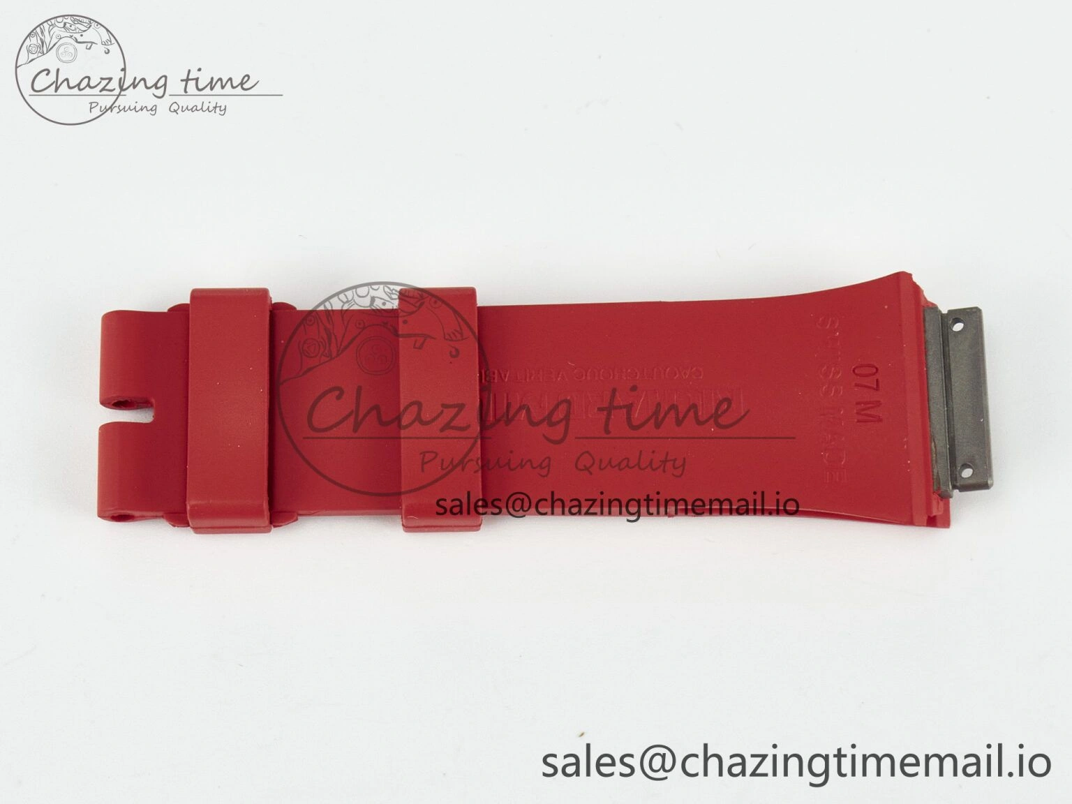 Sophisticated RM007 1:1 Best Edition Red Rubber Strap (Fits the Gen size) 4075