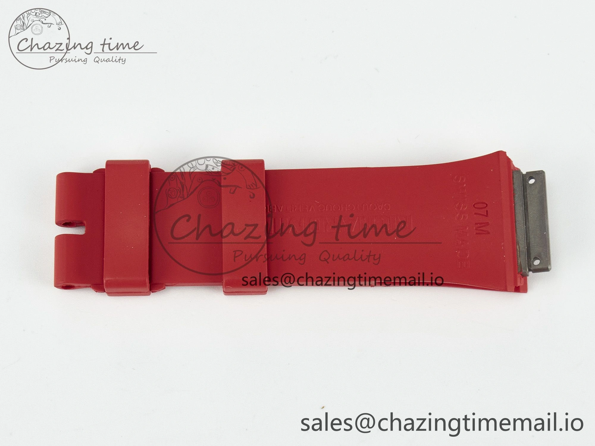 Sophisticated RM007 1:1 Best Edition Red Rubber Strap (Fits the Gen size) 4075