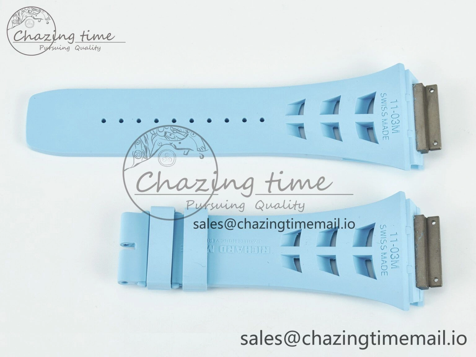 RM011 1:1 Best Edition Black Blue Green Rubber Strap (Fits the Gen size) AllSeason 4077