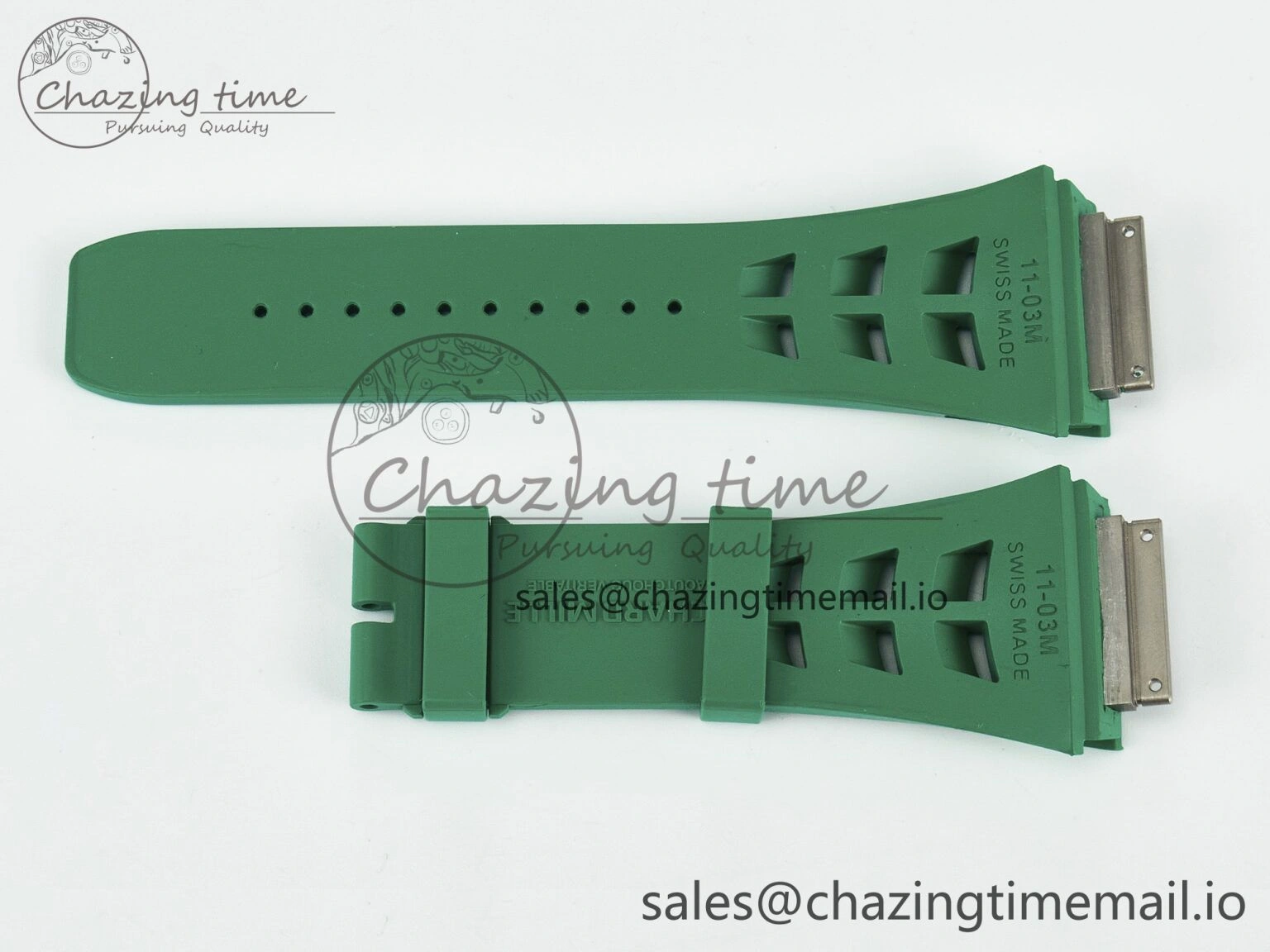 RM011 1:1 Best Edition Black Blue Green Rubber Strap (Fits the Gen size) AllSeason 4077