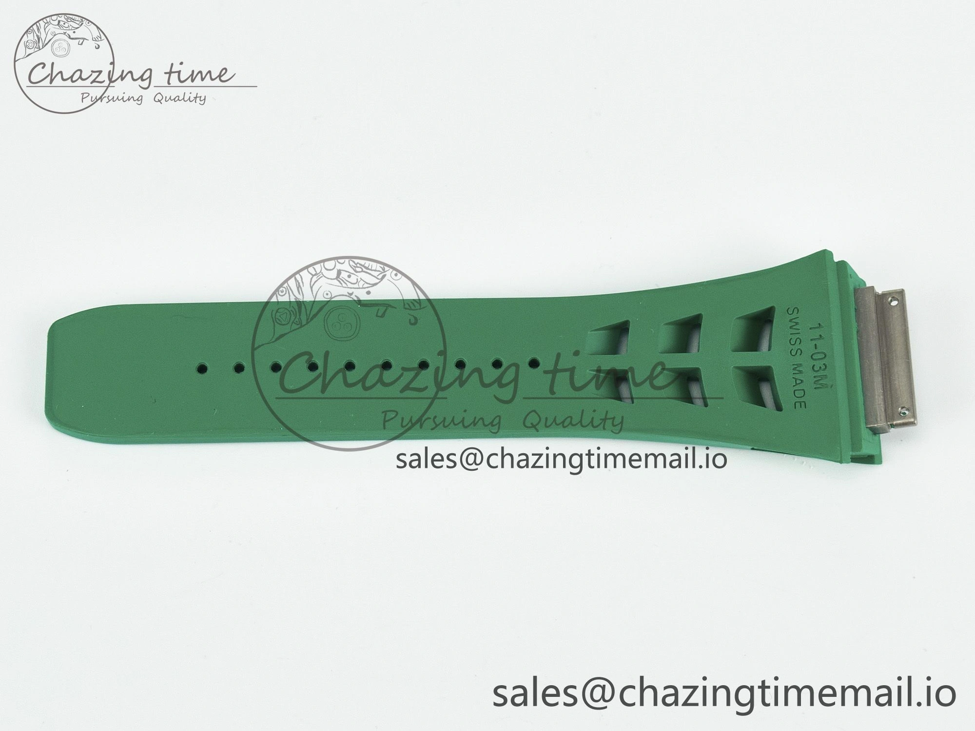 RM011 1:1 Best Edition Black Blue Green Rubber Strap (Fits the Gen size) AllSeason 4077